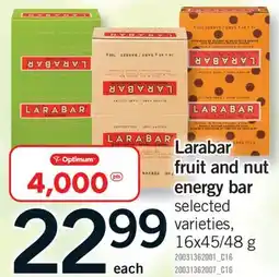 Fortinos LARABAR FRUIT AND NUT ENERGY BAR, 16X45/48 G offer