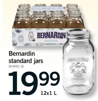 Fortinos BERNARDIN STANDARD JARS, 12X1 L offer