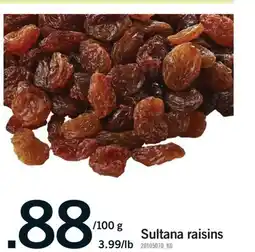 Fortinos SULTANA RAISINS offer