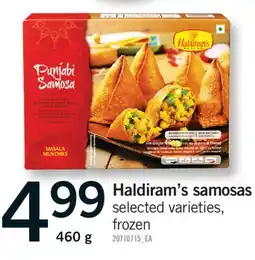 Fortinos HALDIRAM'S SAMOSAS, 460 G offer