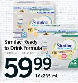Fortinos SIMILAC READY TO DRINK FORMULA, 16X235 ML offer