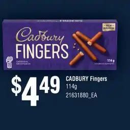 Fortinos CADBURY FINGERS, 114G offer