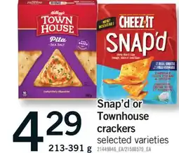 Fortinos SNAP'D OR TOWNHOUSE CRACKERS, 213-391 G offer