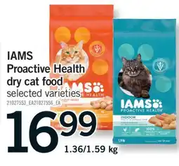Fortinos IAMS PROACTIVE HEALTH DRY CAT FOOD, 1.36/1.59 KG offer