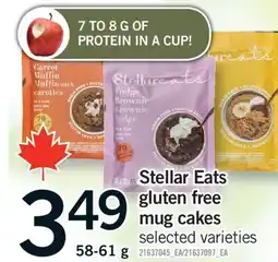 Fortinos STELLAR EATS GLUTEN FREE MUG CAKES, 58-61 g offer