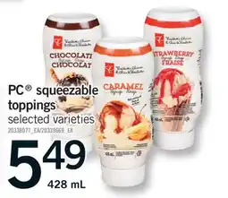 Fortinos PC SQUEEZABLE TOPPINGS, 428 ML offer