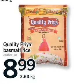 Fortinos QUALITY PRIYA BASMATI RICE, 3.63 KG offer