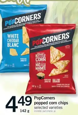 Fortinos POPCORNERS POPPED CORN CHIPS, 142 G offer