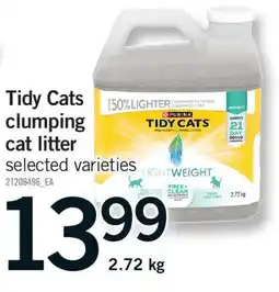 Fortinos TIDY CATS CLUMPING CAT LITTER, 2.72 KG offer
