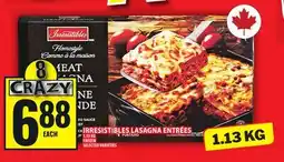 Food Basics IRRESISTIBLES LASAGNA ENTRÉES offer