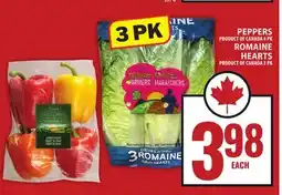Food Basics PEPPERS OR ROMAINE HEARTS offer