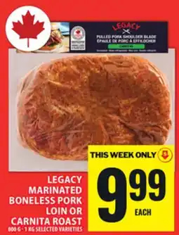 Food Basics LEGACY MARINATED BONELESS PORK LOIN OR CARNITA ROAST offer