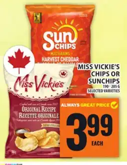 Food Basics MISS VICKIE'S CHIPS OR SUNCHIPS offer