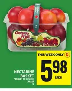 Food Basics NECTARINE BASKET offer