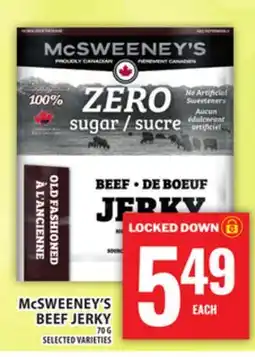 Food Basics McSWEENEY'S BEEF JERKY offer
