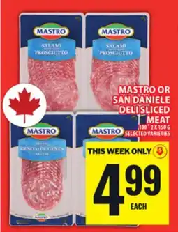Food Basics MASTRO OR SAN DANIELE DELI SLICED MEAT offer
