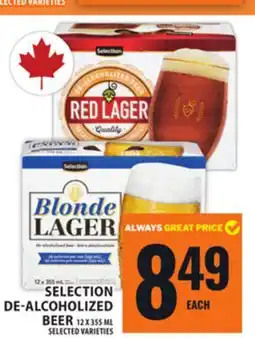 Food Basics SELECTION DE-ALCOHOLIZED BEER offer