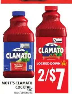 Food Basics MOTT'S CLAMATO COCKTAIL offer
