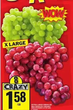 Food Basics EXTRA LARGE GREEN OR RED SEEDLESS GRAPES offer