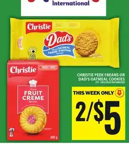 Food Basics CHRISTIE PEEK FREANS OR DAD'S OATMEAL COOKIES offer