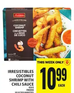 Food Basics IRRESISTIBLES COCONUT SHRIMP WITH CHILI SAUCE offer