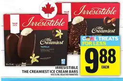 Food Basics IRRESISTIBLE THE CREAMIEST ICE CREAM BARS offer