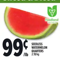 Metro SEEDLESS WATERMELON QUARTERS offer