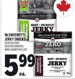 Metro MCSWEENEY'S JERKY SNACKS offer