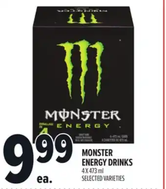 Metro MONSTER ENERGY DRINKS offer
