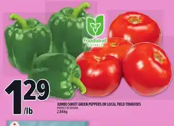 Metro JUMBO SWEET GREEN PEPPERS OR LOCAL FIELD TOMATOES offer
