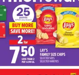 Metro LAY'S FAMILY SIZE CHIPS offer