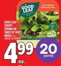 Metro GOOD LEAF CRISPY SPRING OR SWEET N'SPICY MIXES offer
