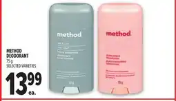 Metro METHOD DEODORANT offer