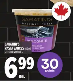 Metro SABATINI'S PASTA SAUCES offer
