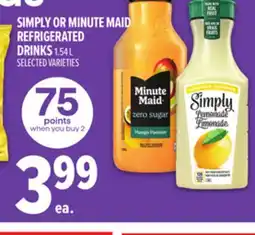 Metro SIMPLY OR MINUTE MAID REFRIGERATED DRINKS offer