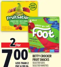 Metro BETTY CROCKER FRUIT SNACKS offer