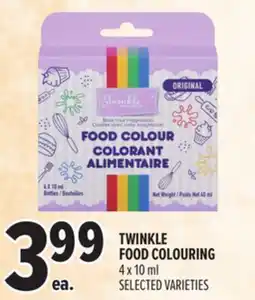 Metro TWINKLE FOOD COLOURING offer