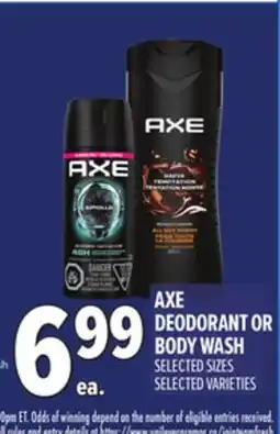 Metro AXE DEODORANT OR BODY WASH offer