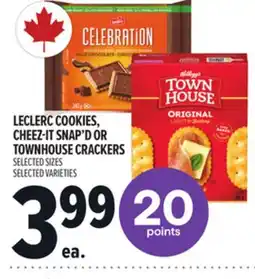Metro LECLERC COOKIES, CHEEZ-IT SNAP'D OR TOWNHOUSE CRACKERS offer