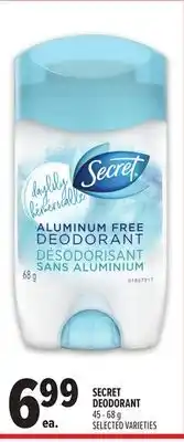 Metro SECRET DEODORANT offer