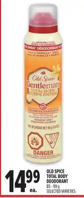 Metro OLD SPICE TOTAL BODY DEODORANT offer