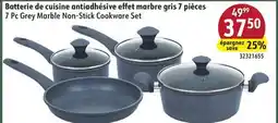 Sushi Shop 7 Pc Grey Marble Non-Stick Cookware Set offer