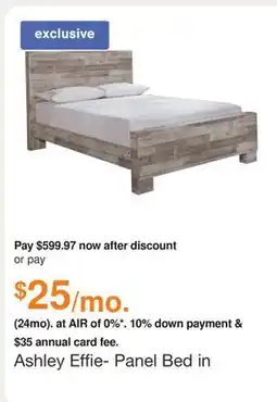 Ashley Furniture Ashley Effie- Panel Bed in Beige, Size: Queen offer