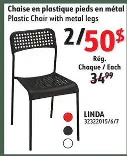Sushi Shop Plastic Chair with metal legs offer