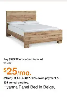 Ashley Furniture Hyanna Panel Bed in Beige, Size: Queen by Ashley offer