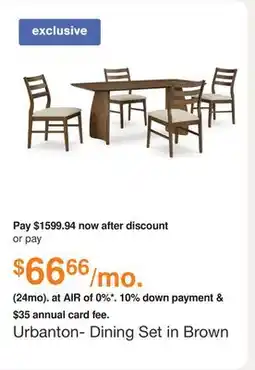 Ashley Furniture Urbanton- Dining Set in Brown by Ashley offer
