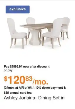 Ashley Furniture Ashley Jorlaina- Dining Set in Light Grayish Brown offer