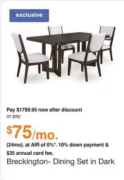 Ashley Furniture Breckington- Dining Set in Dark Brown by Ashley offer