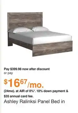 Ashley Furniture Ashley Ralinksi Panel Bed in Grey, Size: Queen offer