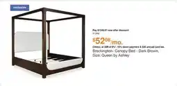 Ashley Furniture Breckington- Canopy Bed - Dark Brown, Size: Queen by Ashley offer